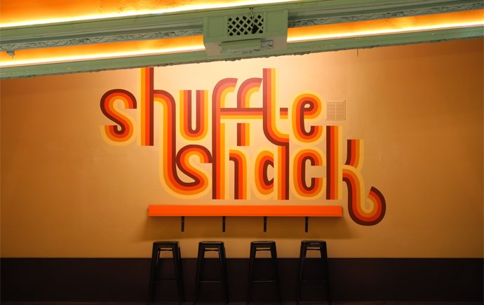 Shuffle Shack logo by Oli Frape