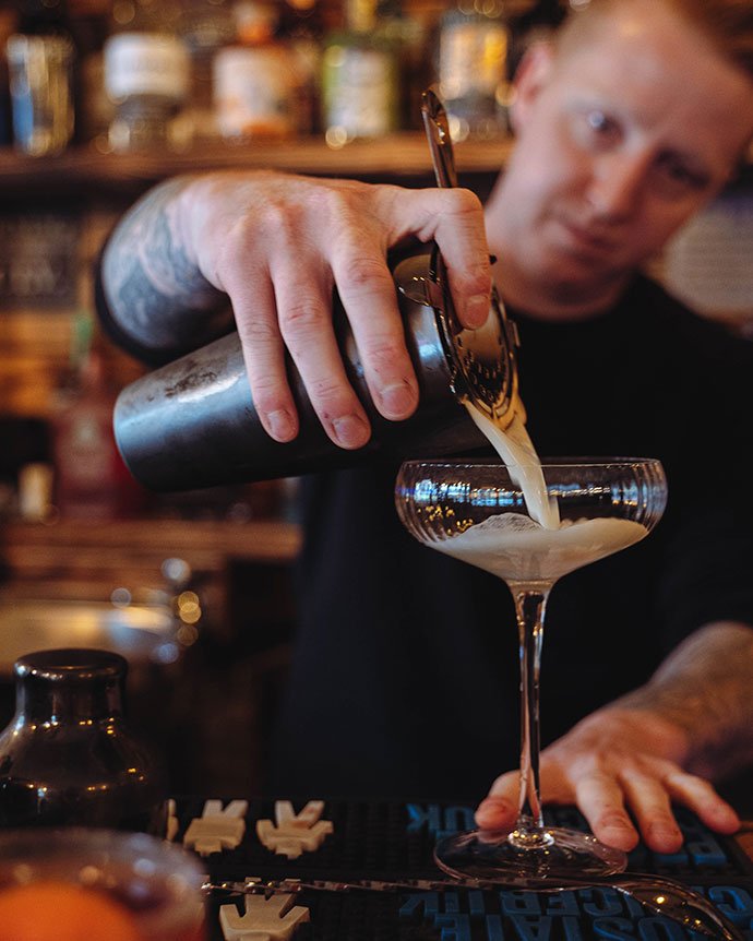 Drinks being made at new cocktail bar